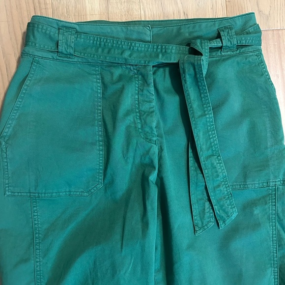 Boden Green Belted Cropped Pants Size US 16/18L UK 20L - Picture 2 of 8